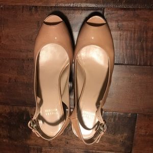 Stuart Weitzman neutral patent wedges